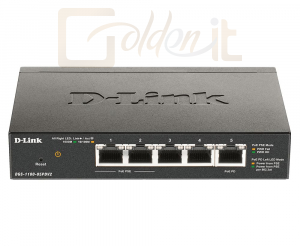 Hálózati eszközök D-Link DGS-1100-05PDV2 5-Port Gigabit PoE Smart Managed Switch and PoE Extender - DGS-1100-05PDV2