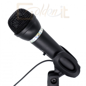 Fejhallgatók, mikrofonok Gembird MIC-D-04 condenser microphone with desk-stand Black - MIC-D-04