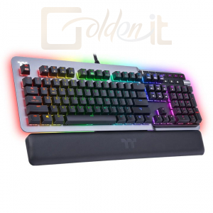 Billentyűzet Thermaltake Argent K5 RGB Cherry Silver mechanical Gaming keyboard Titanium US - GKB-KB5-SSSRUS-01