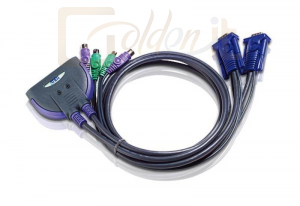 Hálózati eszközök ATEN CS62S-AT 2-Port PS/2 VGA Cable KVM Switch - CS62S-AT