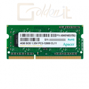 RAM - Notebook Apacer 4GB DDR3 1600MHz SODIMM - DV.04G2K.KAM
