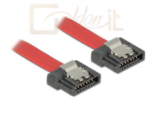 Delock kábel SATA Flexi 6Gb/s 30cm vörös fém