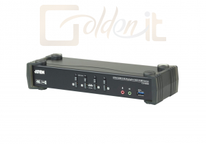 Hálózati eszközök ATEN 4-Port USB 3.0 4K DisplayPort MST KVMP Switch + Cables - CS1924M