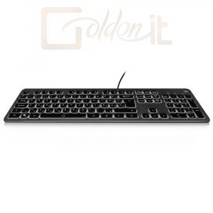 Billentyűzet Ewent EW3267 Wired Keyboard with backlight Black HU - EW3267