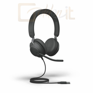 Fejhallgatók, mikrofonok Jabra Evolve2 40 MS Stereo Headset Black - 24089-999-999