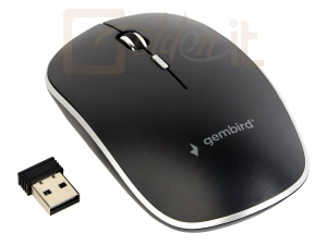 Egér Gembird MUSW-4BS-01 Silent Wireless Optical Mouse Black - MUSW-4BS-01