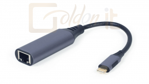 Hálózati eszközök Gembird A-USB3C-LAN-01 USB Type-C Gigabit network adapter Space Grey - A-USB3C-LAN-01