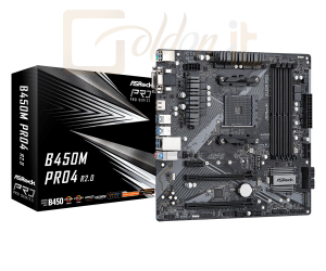 Alaplapok ASRock B450M PRO4 R2.0 - 90-MXBEG0-A0UAYZ