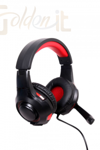 Fejhallgatók, mikrofonok Gembird GHS-U-5.1-01 5.1 Gaming Headset Black/Red - GHS-U-5.1-01