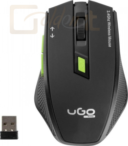 Egér natec uGo Home MY-04 Wireless Mouse Black/Green - UMY-1077