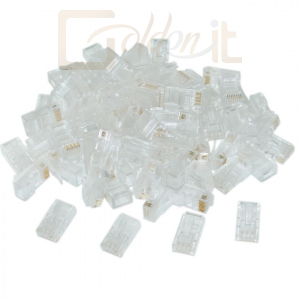 Hálózati eszközök Gembird RJ45/LC-8P8C-001/50 Modular plug 8P8C for solid CAT6 LAN cable UTP 50 pcs per bag - LC-8P8C-002/50