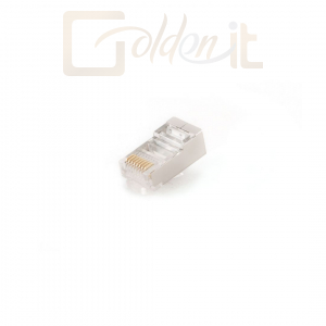 Hálózati eszközök Gembird RJ45/PLUG5SP/100 Shielded Modular plug 8P8C 30u Gold plated 100 pcs per bag - PLUG5SP/100