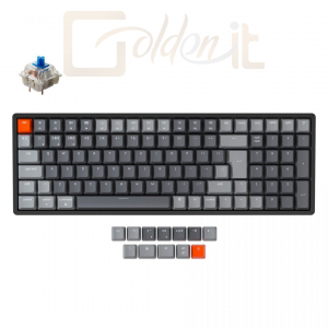 Billentyűzet Keychron K4 Wireless Mechanical RGB Gateron Hot Swap Keyboard Black UK - K4-J2-UK