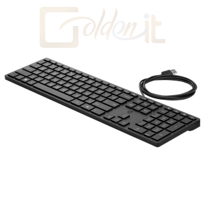 Billentyűzet HP 320K Wired Desktop Keyboard Black HU - 9SR37AA