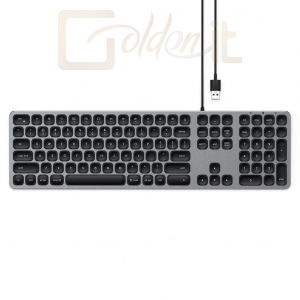 Billentyűzet Satechi Aluminum Wired Keyboard for Mac Space Gray US - ST-AMWKM