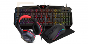 Billentyűzet Silverline CM120 Gaming Combo Set 4in1 Black HU - SICM120