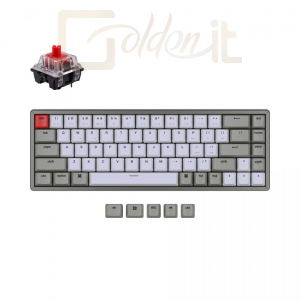 Billentyűzet Keychron K6 Wireless Mechanical RGB Keyboard Black UK - K6-Q1-UK