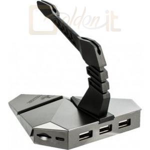 Egér Platinet Omega Varr Mouse Bungee 3in1 Combo USB2.0 Hub and microSD reader Silver - OUHCRG2