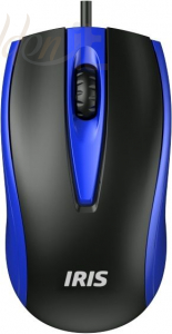 Egér IRIS E-16 USB mouse Black/Blue - E-16