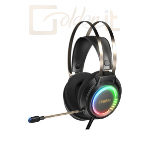 Fejhallgatók, mikrofonok Gamdias Eros E3 Stereo Lighting Gaming Headset Black RGB - EROS E3