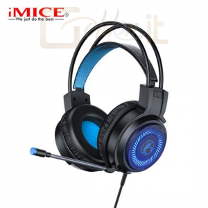 Fejhallgatók, mikrofonok iMICE HD-480 Gaming Headset USB Black - 6920919256463
