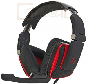 Fejhallgatók, mikrofonok Thermaltake HT-SHK002ECRE TT eSports SHOCK Spin HD Headset Red - HT-SHK002ECRE
