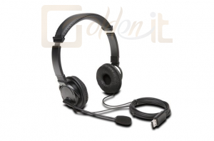 Fejhallgatók, mikrofonok Kensington K97601WW USB Hi-Fi Headphones with Mic Black - K97601WW