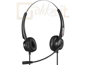 Fejhallgatók, mikrofonok Sandberg USB+RJ9/11 Headset Pro Stereo Black - 126-30