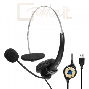 Fejhallgatók, mikrofonok Logilink HS0056 USB Mono Headset Black - HS0056