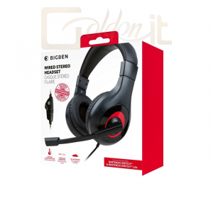 Fejhallgatók, mikrofonok Bigben Interactive Stereo Gaming Headset V1 Nintendo Switch Black - SWITCHHEADSETV1