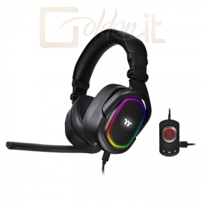 Fejhallgatók, mikrofonok Thermaltake Argent H5 RGB 7.1 Gaming Headset Black - GHT-THF-DIECBK-31
