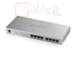 Hálózati eszközök ZyXEL GS1008 POE+ Switch Silver - GS1008HP-EU0101F