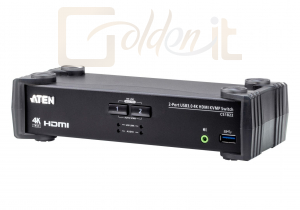 Hálózati eszközök ATEN 2-Port USB 3.0 4K HDMI KVMP Switch with Audio Mixer Mode - CS1822-AT-G
