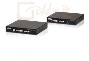 Hálózati eszközök ATEN USB DVI Dual View HDBaseT 2.0 KVM Extender (1920 x 1200 @100 m) - CE624-AT-G
