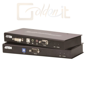 Hálózati eszközök ATEN USB DVI Cat 5 KVM Extender (1024 x 768@60m) - CE600-A7-G