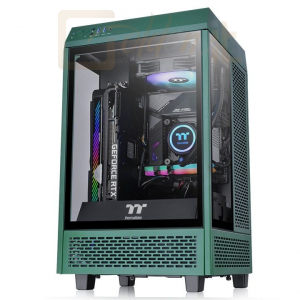 Ház Thermaltake The Tower 100 Tempered Glass Chassis Green - CA-1R3-00SCWN-00