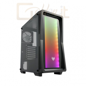 Ház FSP CMT212A RGB Tempered Glass Black - CMT212A