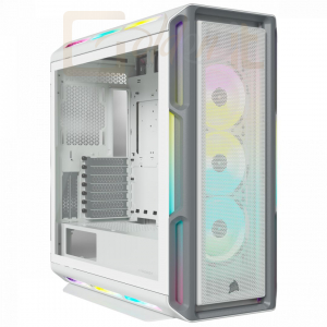 Ház Corsair iCUE 5000T RGB Tempered Glass White - CC-9011231-WW