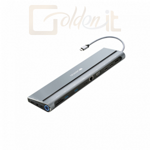 Notebook kiegészitők Canyon DS-9 USB Type C Multiport Docking Station 14-in-1 Grey - CNS-HDS09B