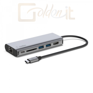 Notebook kiegészitők Belkin Connect USB-C 6-in-1 Multiport Adapter Gray - AVC008BTSGY