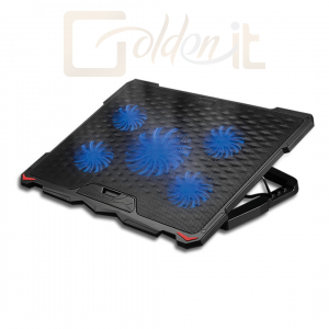 Notebook kiegészitők Platinet PLCP5FB Laptop Cooler Pad 5 Fans Blue LED Black - PLCP5FB