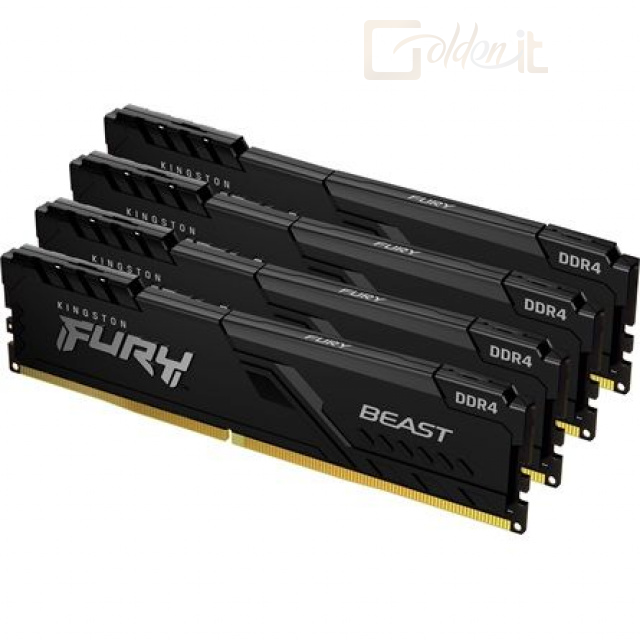 RAM Kingston 32GB DDR4 2666MHz Kit(4x8GB) Fury Beast Black - KF426C16BBK4/32