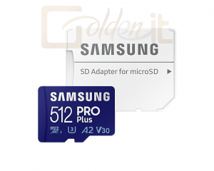 USB Ram Drive Samsung 512GB microSDXC Pro Plus (2021) Class10 U3 A2 V30 + Adapter - MB-MD512KA/EU