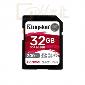 USB Ram Drive Kingston 32GB SDHC Class10 UHS-II U3 V90 Canvas React Plus - SDR2/32GB