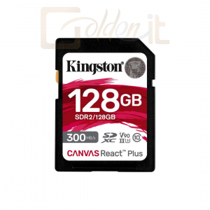 USB Ram Drive Kingston 128GB SDXC Class10 UHS-II U3 V90 Canvas React Plus - SDR2/128GB
