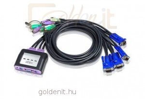 Aten CS64A Easy KVM Switch - 4PC PS/2 + kábelkészlet + audio