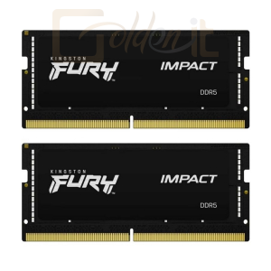 RAM - Notebook Kingston 16GB DDR5 4800MHz Kit(2x8GB) Fury Impact Black SODIMM - KF548S38IBK2-16