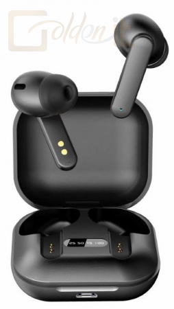 Fejhallgatók, mikrofonok Gembird FitEar-X100B Bluetooth TWS in-ears FitEar Black - FITEAR-X100B
