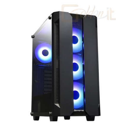Ház Chieftec GS-01B-OP Gaming Hunter Tempered Glass Black - GS-01B-OP