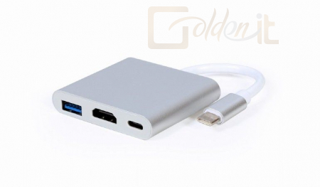 Notebook kiegészitők Gembird A-CM-HDMIF-02-SV USB type-C multi-adapter Silver - A-CM-HDMIF-02-SV